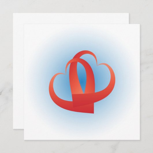 Carte Deux coeurs (Devant / Derrière)