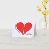 Carte Deux Coeurs entiers (Fleur jaune)