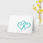 Carte Deux coeurs simples (Fleur jaune)