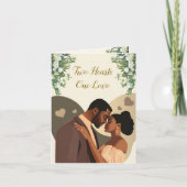 Carte Deux cœurs, un amour Couple Afro-Américain (Devant)
