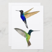 Carte Deux colibris (Devant / Derrière)
