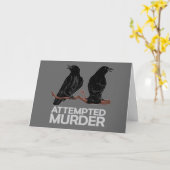 Carte Deux corbeaux = Tentative de meurtre (Fleur jaune)