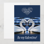 Carte Deux cygnes (Devant / Derrière)