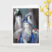 Carte Deux dame et une colombe, Marie Laurencin (Fleur jaune)