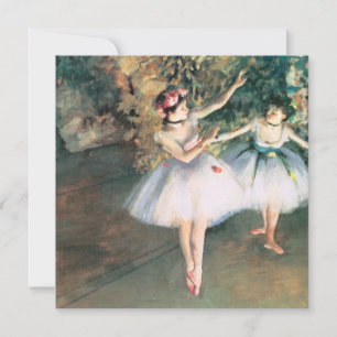 Carte Deux danseurs sur scène par Edgar Degas, Art Vinta