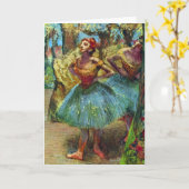 Carte Deux danseuses d'Edgar Degas, Art de ballet vintag (Fleur jaune)