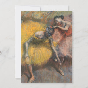 Carte Deux danseuses, Jaune et Rose   Edgar Degas