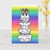 Carte Deux épouses sur Mariage Cake (Fleur jaune)