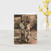 Carte Deux femmes (Fleur jaune)