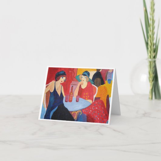 Carte Deux femmes dans un café (Devant)