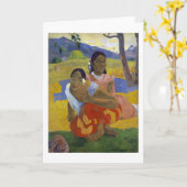 Carte Deux femmes tahitiennes, Gauguin (Fleur jaune)