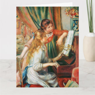 Carte Deux filles au piano par Renoir grand