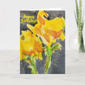 Carte Deux Fleurs Jaunes Crayon Résistance par Larry Ler (Devant)