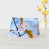 Carte Deux Fleurs Sakura De Couleur Rose Pâle Au Printem (Fleur jaune)