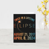 Carte Deux Fois Dans Une Éclipse Solaire À Vie 2024 Tota (Fleur jaune)
