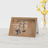 CARTE DEUX FOIS NOTRE ANNIVERSAIRE FUSONS DE NOUS AMUSER (Fleur jaune)