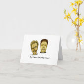 Carte Deux garçons amusants qui transpirent des trucs pe (Fleur jaune)