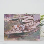 Carte Deux garçons en bateau (par Theodore Robinson) (Debout devant)