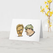 Carte Deux gars amusants qui parlent de golf et de jeux  (Fleur jaune)