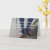 Carte Deux Jambes cassées Plaster Cast Photo Texte perso (Fleur jaune)