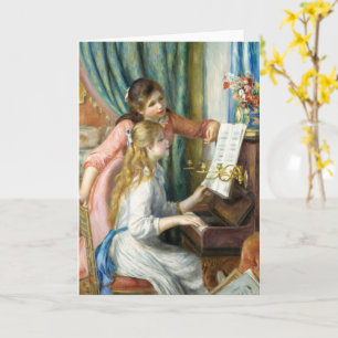 Carte Deux jeunes filles au piano par Auguste Renoir Art