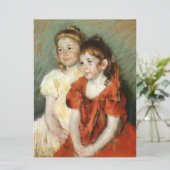 Carte Deux jeunes filles (par Mary Cassatt) (Debout devant)