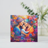 Carte Deux mamans avec leur bébé Fête des mères (Debout devant)