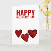 Carte Deux mamans Bonne fête des mères gay Rouge (Fleur jaune)