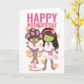 Carte Deux mamans de jour de spa Bonne fête des mères ga (Fleur jaune)