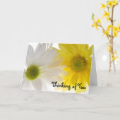 Carte Deux marguerites qui pensent à vous (Fleur jaune)