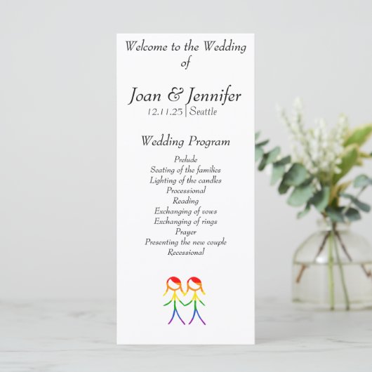 Carte Deux mariées Rainbow Love (Debout devant)