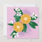 Carte Deux moitiés de mandarines. Carte. (Devant)