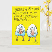 Carte Deux moutons (Fleur jaune)