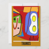 Carte Deux oeufs En haut Abstrait (Devant)