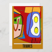 Carte Deux oeufs En haut Abstrait (Devant / Derrière)