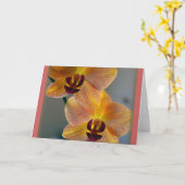 Carte "Deux orchidées " (Fleur jaune)