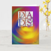 Carte Deux papas : Fête des pères (Fleur jaune)