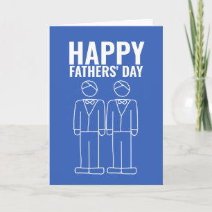 Carte Deux papas joyeuse Fête des pères gay