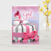 Carte Deux papas Nouveau bébé Félicitations rose (Fleur jaune)