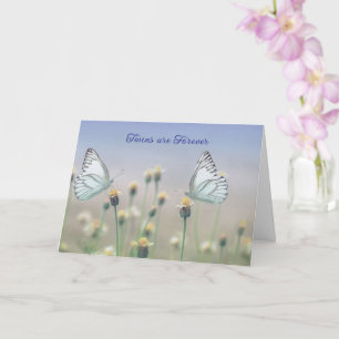 Carte Deux papillons bleus Twin Loss Sympathie
