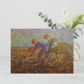 Carte Deux paysans creuser par Vincent van Gogh (Debout devant)