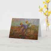 Carte Deux paysans creuser par Vincent van Gogh (Fleur jaune)