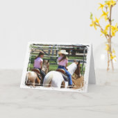 Carte Deux petites filles (Fleur jaune)