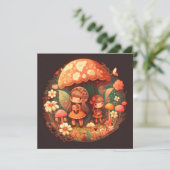 Carte Deux petites filles adorables elfes (Debout devant)