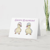 Carte Deux petits canards Anniversaire (Devant)