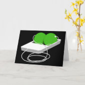 Carte Deux petits pois dans un pois (Fleur jaune)