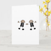 Carte Deux Pièces Dansent Heureux (Fleur jaune)