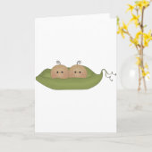 Carte Deux Pois Dans Un Pois (Fleur jaune)