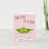 Carte Deux Pois Dans Une Pod Cuite Pun De Nourriture (Devant)