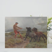 Carte Deux Ponts Shetland dans un paysage écossais bruya (Debout devant)